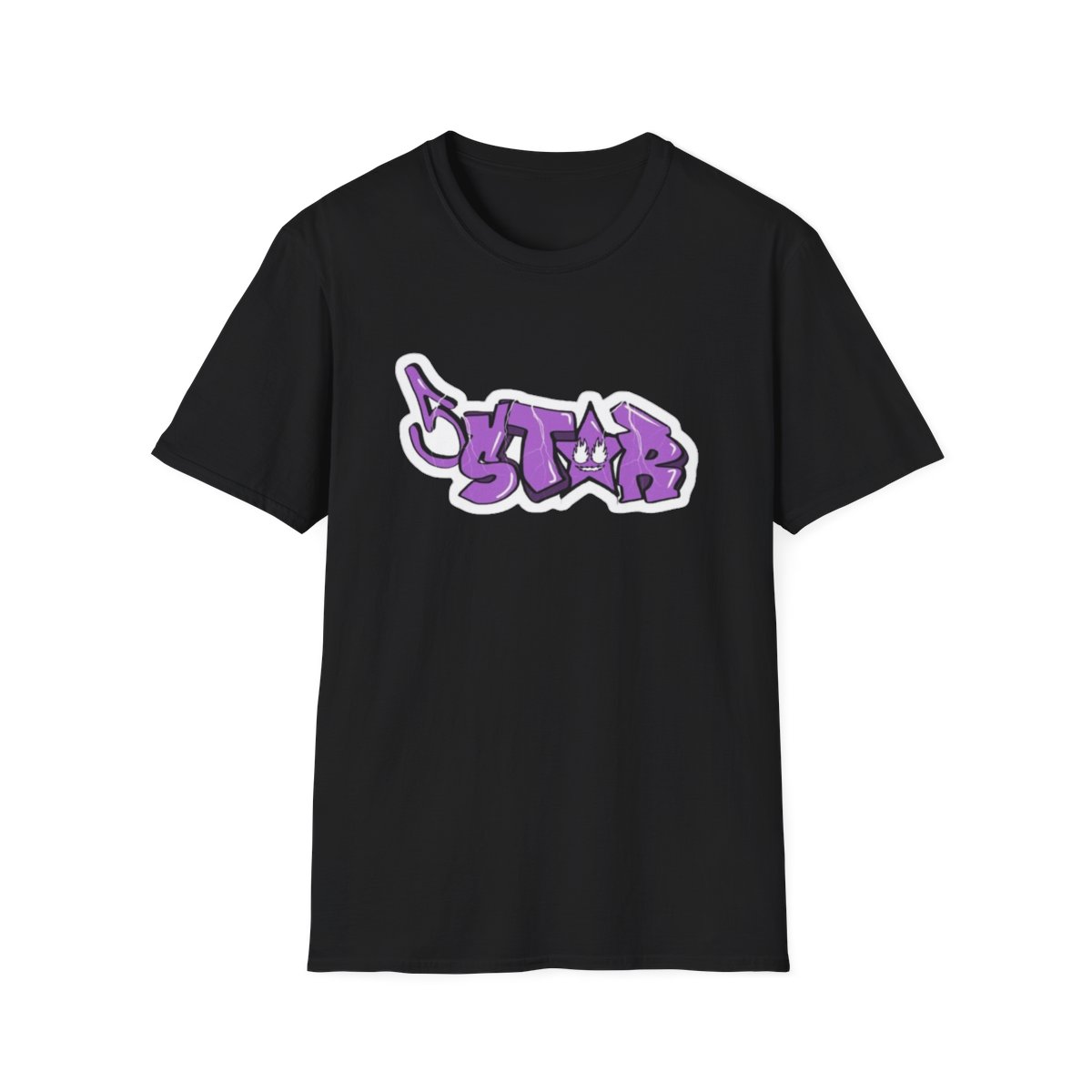 Purple Graffiti Star T-Shirt | Street Art Urban Style
