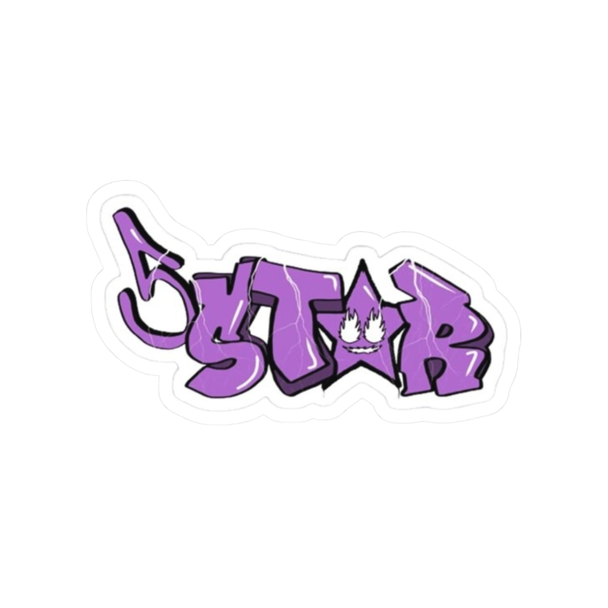Purple Graffiti S-TAB Sticker | Kiss-Cut Vinyl Laptop Decal | Plaqueboymax - Official Stickers merchandise